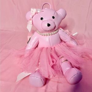 Pink Dolls Kill Teddy Bear Backpack with Tutu and Pearls